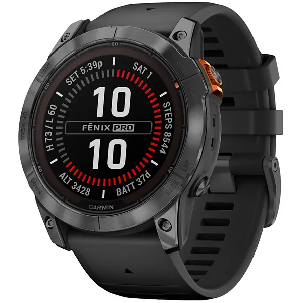 Relógio Garmin Fenix 7X Pro Solar 010-02778-01 51 mm com GPS Wi-Fi - Preto