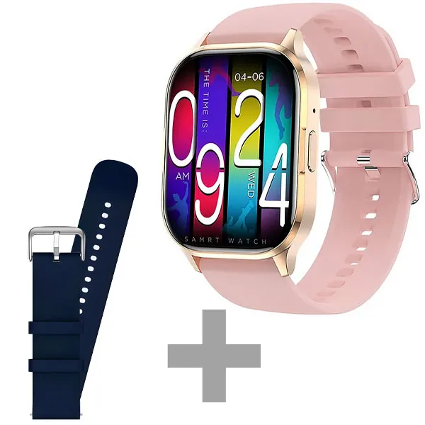 Relógio G-TiDE S3 Pro com Bluetooth - Dourado Rosa + Pulseira