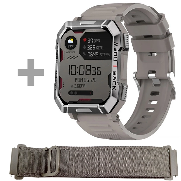 Relógio Blackview W60 com Bluetooth - Khaki + Pulseira