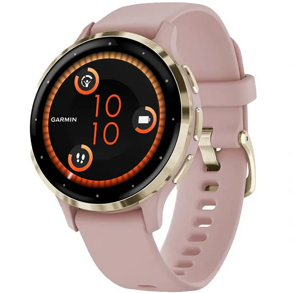 Relógio Garmin Venu 3S 010-02785-03 com GPS Wi-Fi - Rosa Dourado