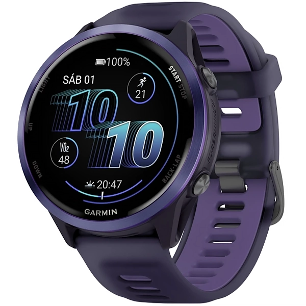 Relógio Garmin Forerunner 570 010-02971-02 47 mm com GPS Bluetooth - Roxo