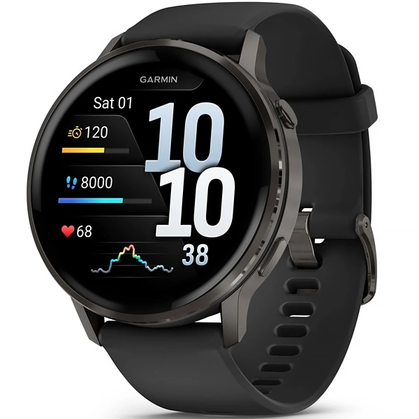 Relógio Garmin Venu 4 010-03014-00 45mm com GPS Wi-Fi - Preto