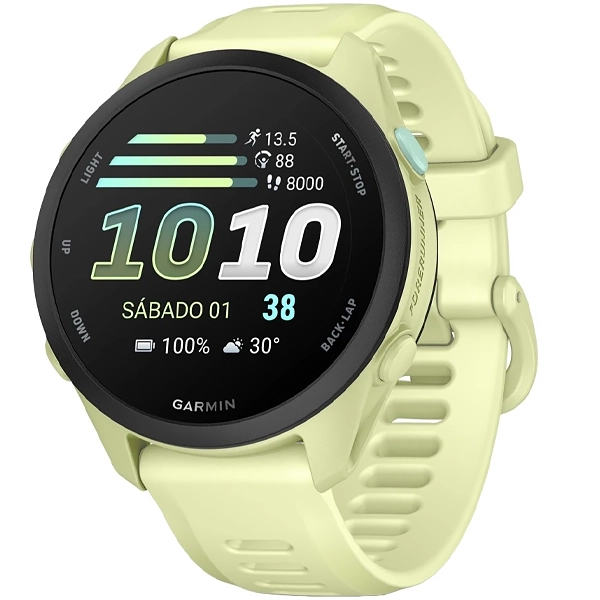 Relógio Garmin Forerunner 70 010-04307-02 43 mm com GPS Bluetooth - Verde Claro