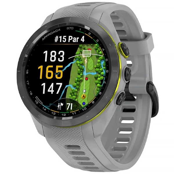 Relógio Garmin Approach S70 Golf 010-02746-01 42 mm com GPS Wi-Fi - Preto Cinza
