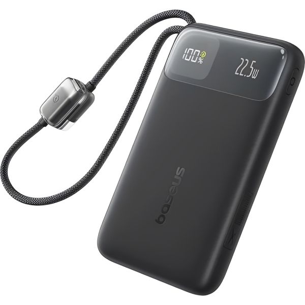 Power bank Baseus Enerfill FC11 magnético 22,5W 20.000mAh preto com cabo